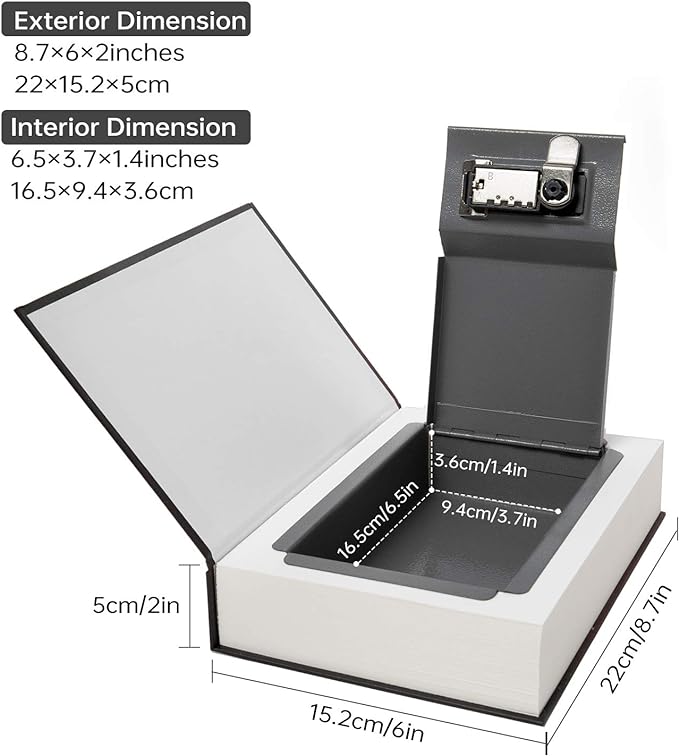 Real Paper Transfer Book Safe, Hollow - Image 3