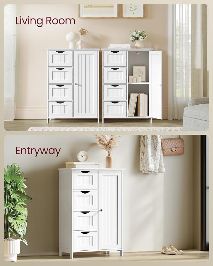VASAGLE Storage Cabinet with Drawers, Freestanding Floor Cabinet with Door - Image 7