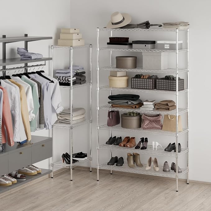 18" Deep x 48" Wide x 86" Height Wire Shelving Kit | 8-Tier | NSF Commercial - Image 4