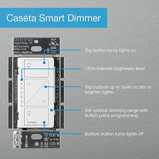 Lutron Caseta Original Smart Dimmer Switch Kit, 2 Dimmer Switches, 2 Wall Plates - Image 10