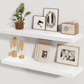 Fun Memories White Floating Shelves 36 Inch Long, 8 Inch Deep Floating Shelf by FunMemories
