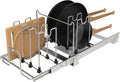 Pots and Pans Pull Out Organizer Under Cabinet, Adjustable Slide Out Pan and by STORKING