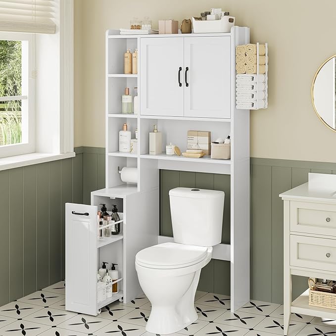 Over The Toilet Storage Cabinet by UPOSOJAWishesYouaNiceDay