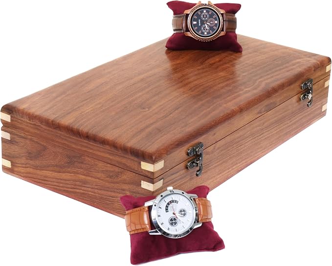 Wooden Watch Box for Men & Women, Watch Organizer & Display Case, Premium - Image 8