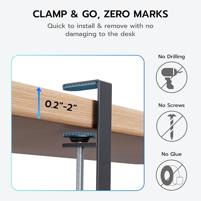 ARES WING 17"-28.7" Extendable Under Desk Cable Management Tray - Image 5