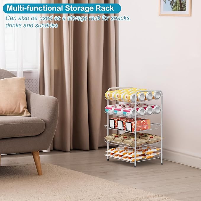 Vrisa Can Organizer for Pantry 5 Tier Canned Food Organizer Can Storage Rack - Image 5