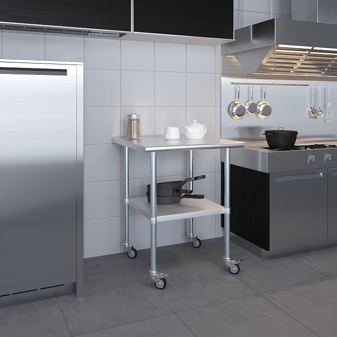 AmGood 30" Long x 30" Deep Stainless Steel Table - Image 9