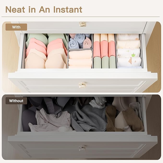 Criusia Drawer Organizer Clothes, 24 Pack Dresser Organizer - Image 6