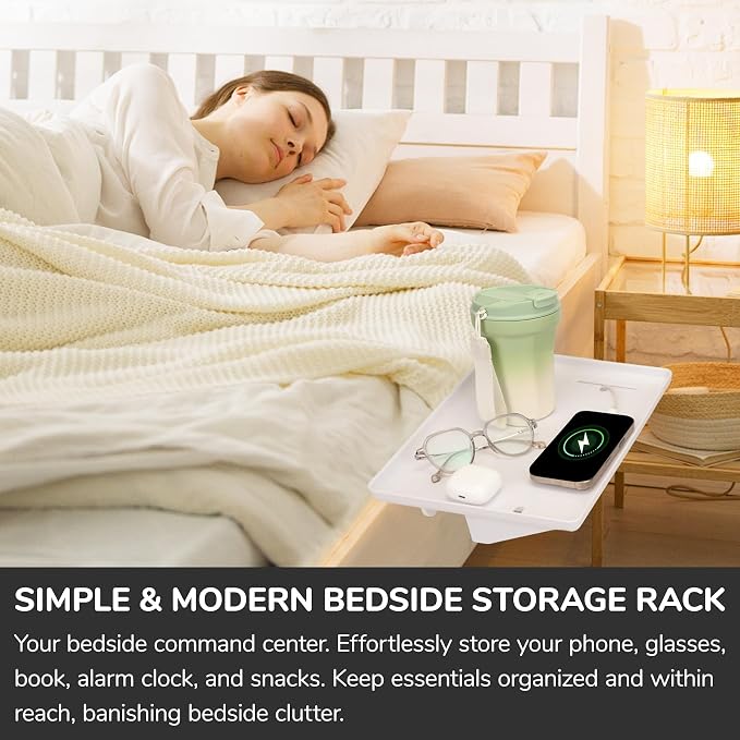 Bedside Shelf for Bunk Beds & Top Bunk, Clip On Nightstand - Image 3