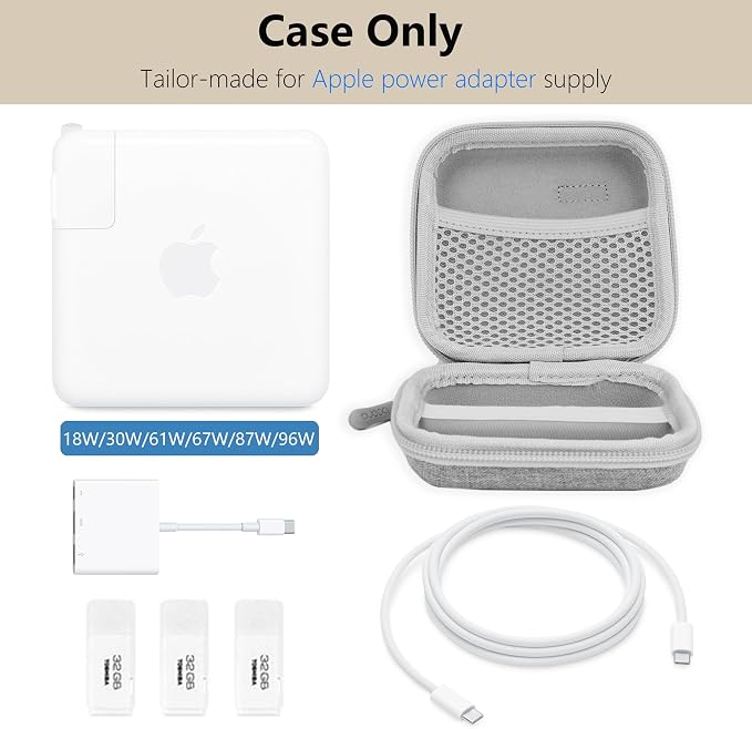 Charger Case for Macbook, Portable Tech Electronic Organizer Bag, Travel - Image 5