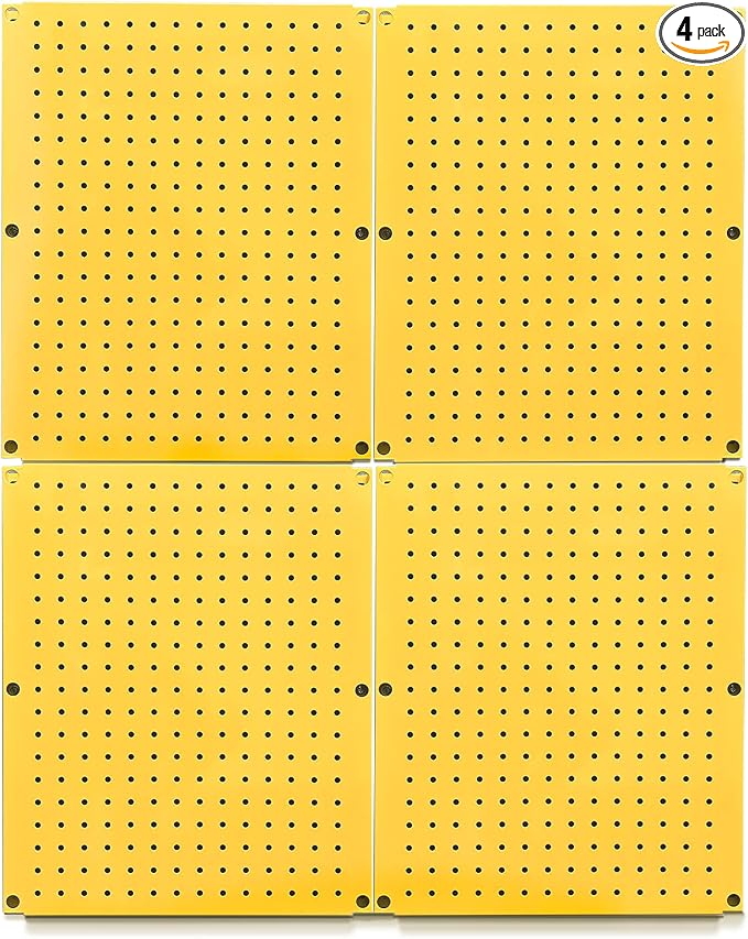 Metal Pegboard 12-Inch Tall x 16-Inch Wide Heavy Duty Wall Organizer by FOXNGEAR