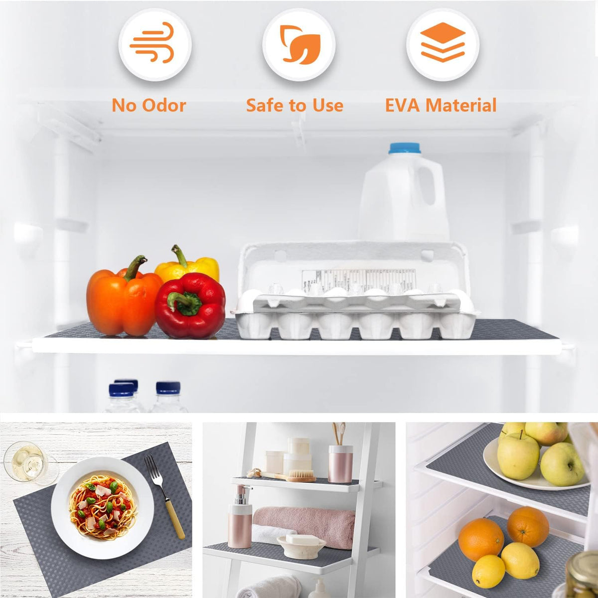 Shelf Liners for Kitchen Cabinets, Drawer Mats Non Adhensive 11.8"×