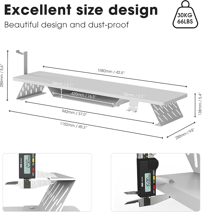 Fenge Dual Monitor Stand, 42.5 Inch Monitor Riser - Image 5