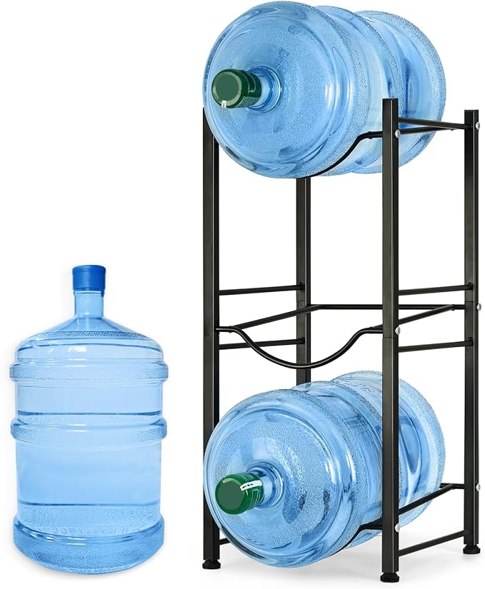 smusei 5 Gallon Water Bottle Holder 3 Tier Water Cooler Jug Rack Shelf - Image 7