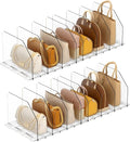 Purse Organizer for Closet, Adjustable Clear Handbag Storage Holder, Acrylic by Unknown