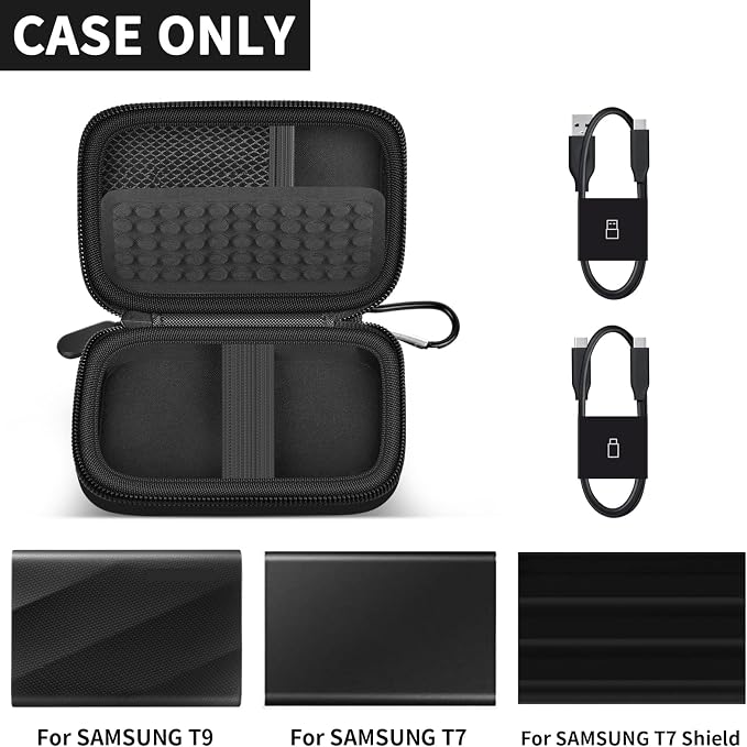 Case Compatible with Samsung T9/ T7/ T7 Shield Portable SSD 1TB 2TB 4TB - Image 2