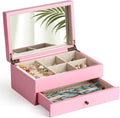 Meangood Jewelry Box Organizer for Women, 2 Layer Large Jewelry Storage Case by Meangood