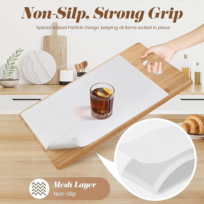 Drawer Shelf Liner for Kitchen Cabinets Non-Adhesive, Non Slip Shelf Paper - Image 2
