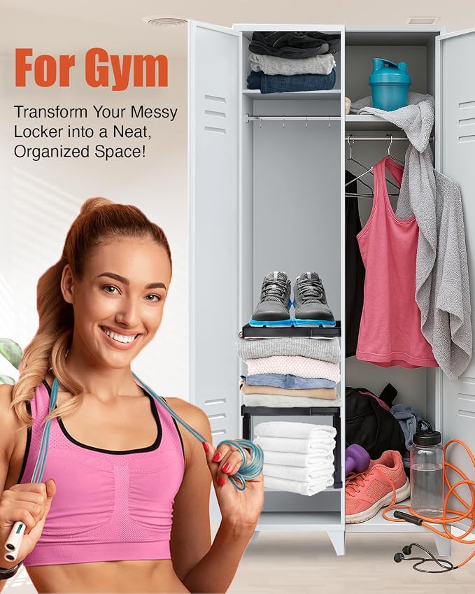 Adjustable Lokcer/Cabinet Organizer Shelf， Adjustable Width and Height - Image 7