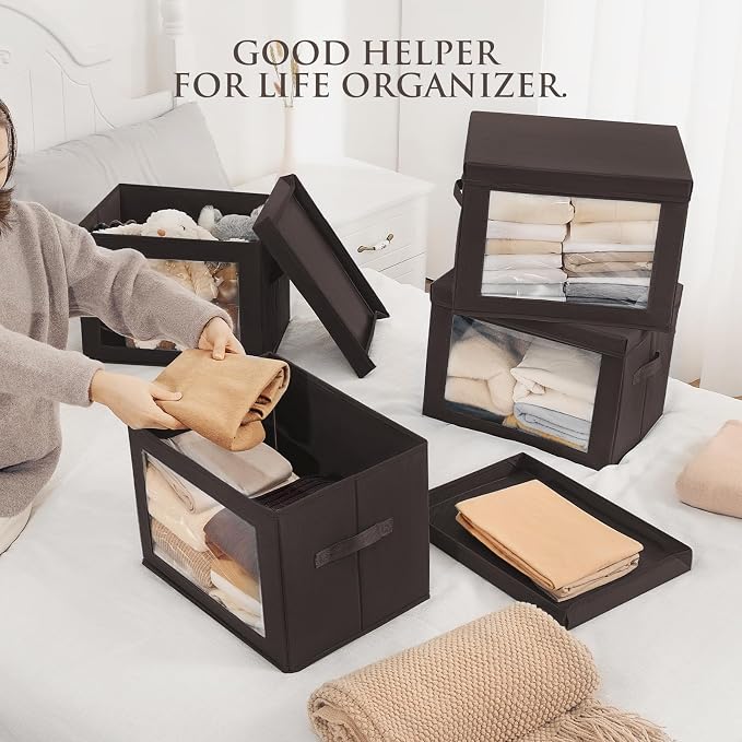 Stackable Storage Bins with Lids - Image 3