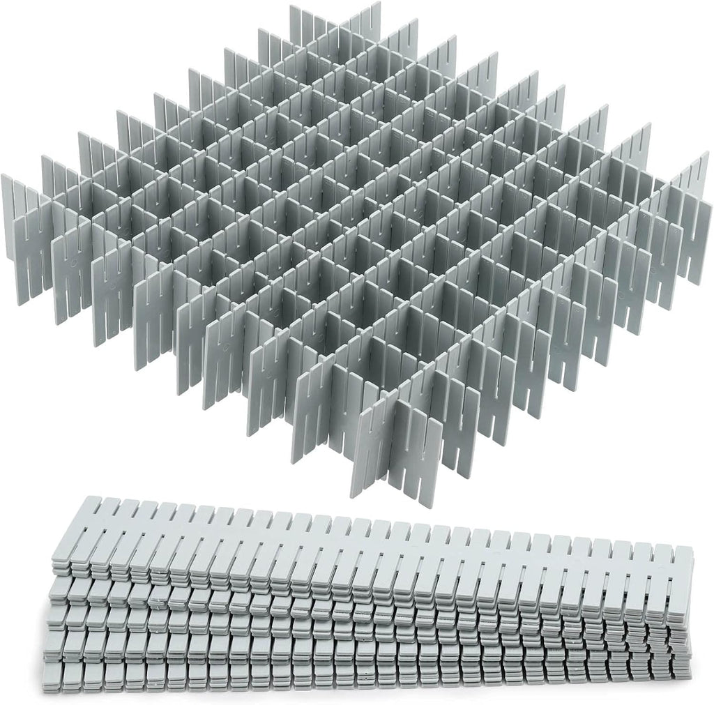 acDesign 40Pcs Drawer Dividers, Adjustable Drawer Organizer for Socks