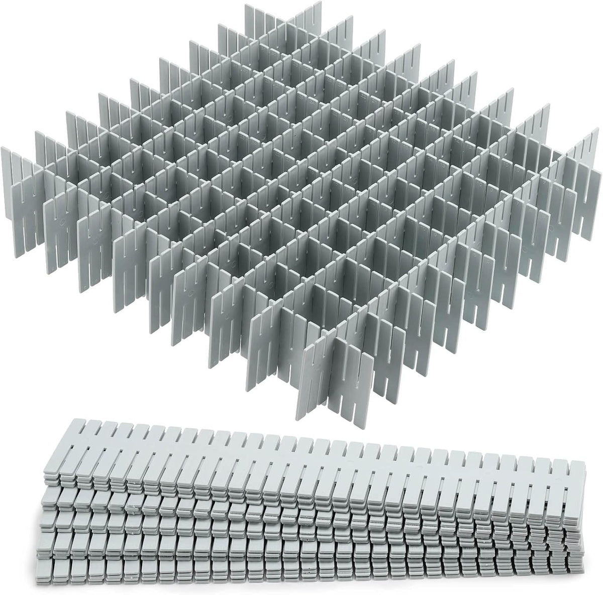 acDesign 40Pcs Drawer Dividers, Adjustable Drawer Organizer for Socks