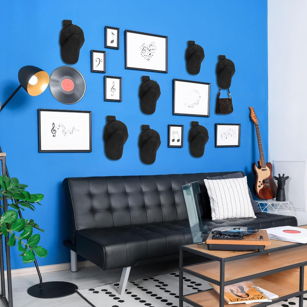 12 Pcs Headphone Wall Hangers Headset Holder Hooks, Black