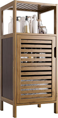 HITNET Bathroom Cabinet, Bamboo Floor Cabinet Free Standing, 4 Tier Sofa Side by HITNET