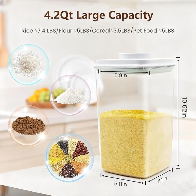 Large Pop Airtight Food Storage Containers Set - Image 3