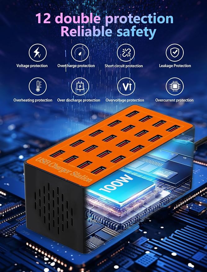 Charging Station, 100W20Port USB Charging Station, Charging Station - Image 5