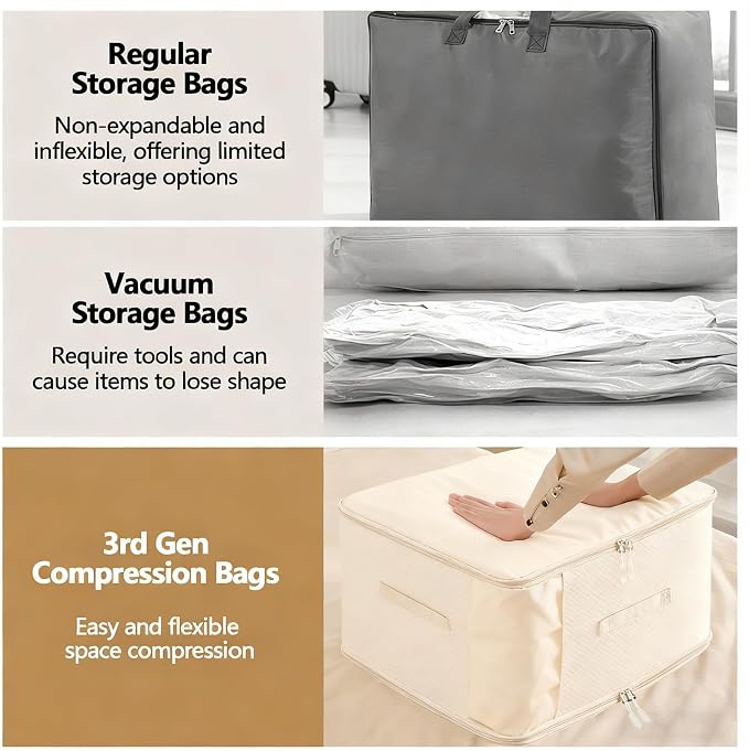 2 Pack Space Saving Comforter Storage Bag - Image 7