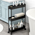 SPACELEAD Slim Storage Cart 3 Tier, Bathroom Organizer Rolling Utility by Home