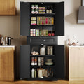 Gizoon 71'' Kitchen Pantry Storage Cabinet, Freestanding Pantry Organizers and by Gizoon