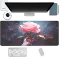 Artistic Flowers Mouse Pad, XL Floral Mousepad Desk Pad by Unknown