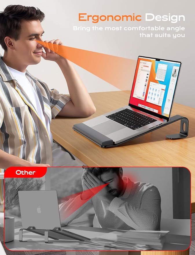 Laptop Stand for Desk, Metal Laptop Stand - Image 4