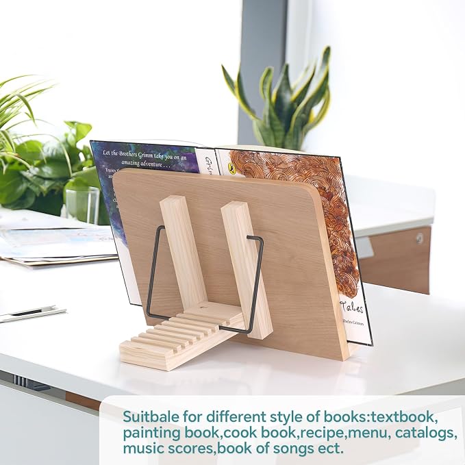 Book Reading Stand, 8 Adjustable Height Holder Tray - Image 5