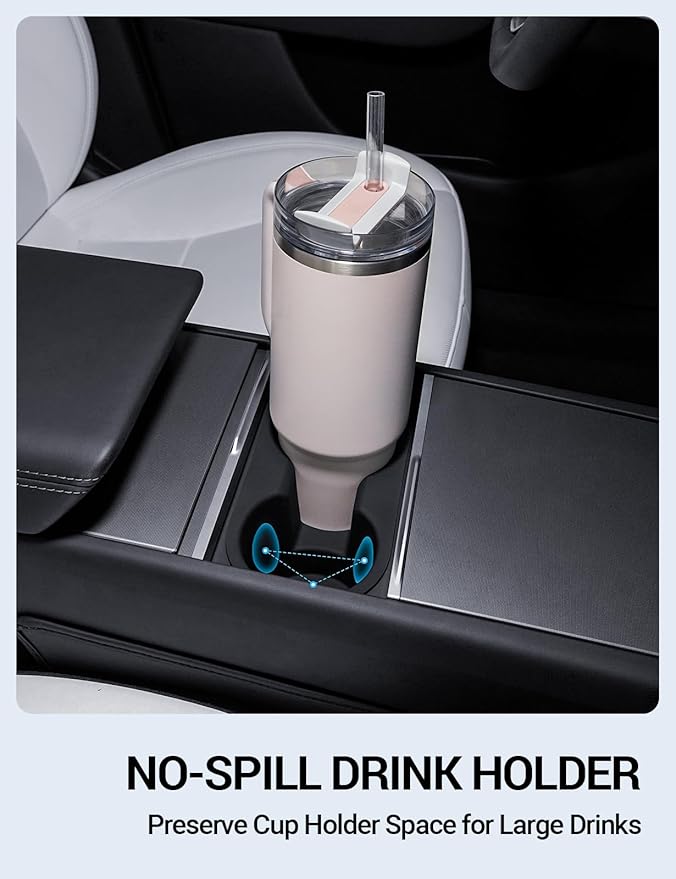 Motrobe 2026 Tesla Model Y Tesla Model 3 Center Console Organizer Tray Cup - Image 5
