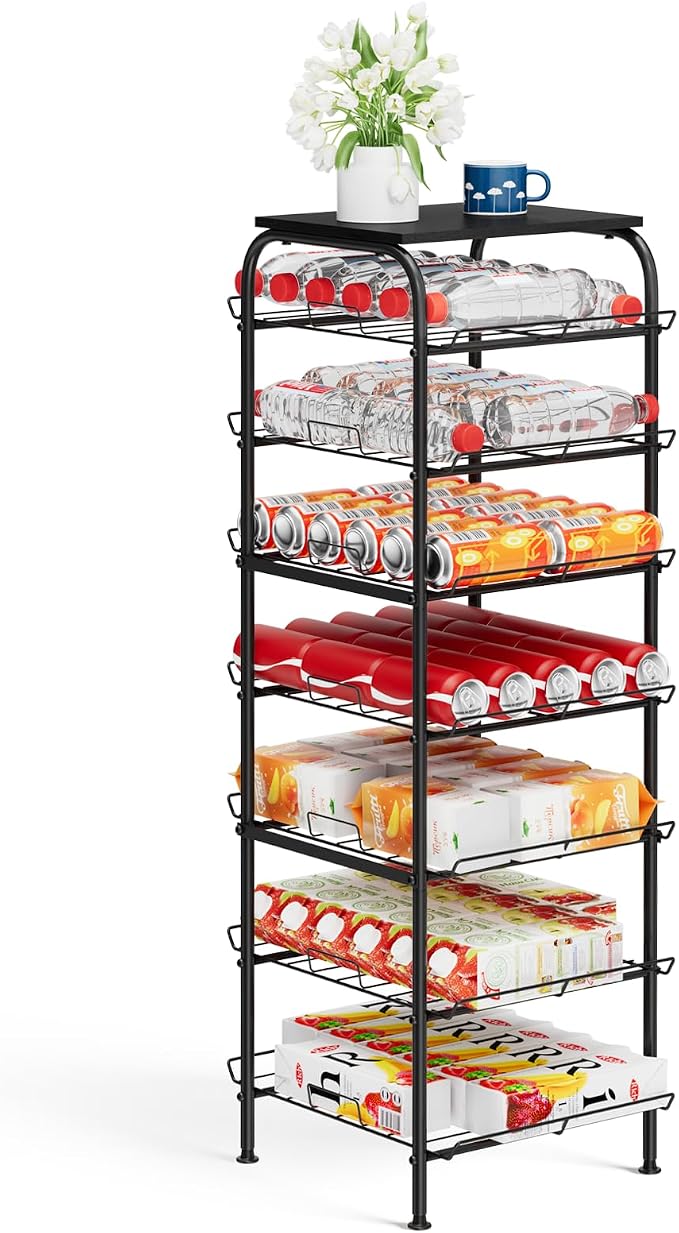 Vrisa Water Bottle Organizer 7 Tier Free Standing Water Bottle Holder Stand by Vrisa