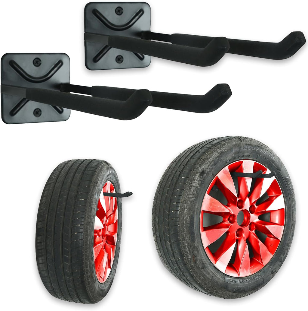 Wallmaster Wall Mount Garage Hooks, Heavy Duty Long Utility Storage