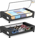 Large Under Bed Storage with Wheels, Under Bed Storage Containers, Under Bed by ROUTTOON