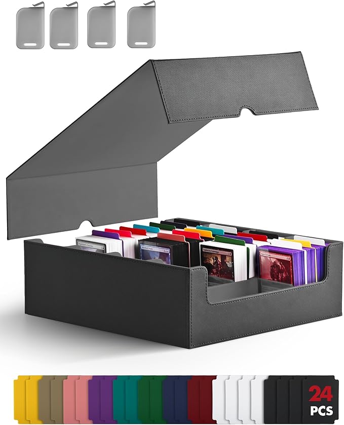 ZLCA Card Storage Box for MTG PTCG, Commander Deck Box Holds 3200+ Cards by ZLCA