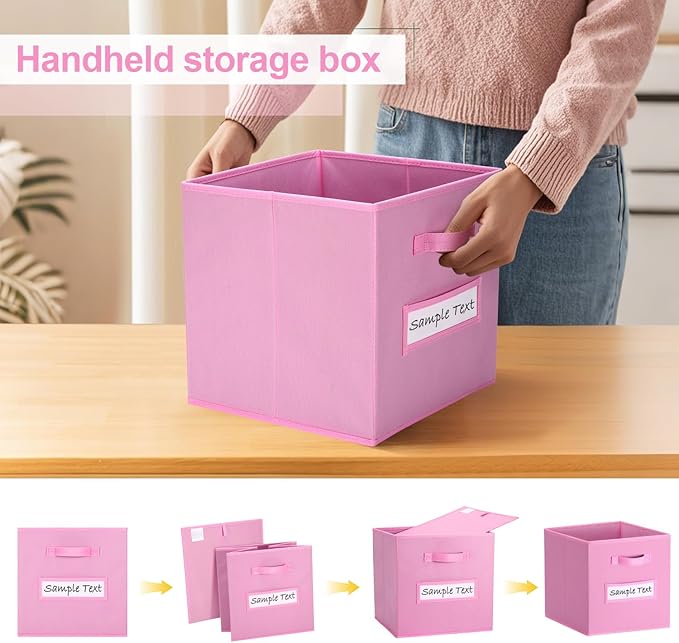 artsdi 13x13 storage cube bins Foldable Fabric storage cubes - Image 4