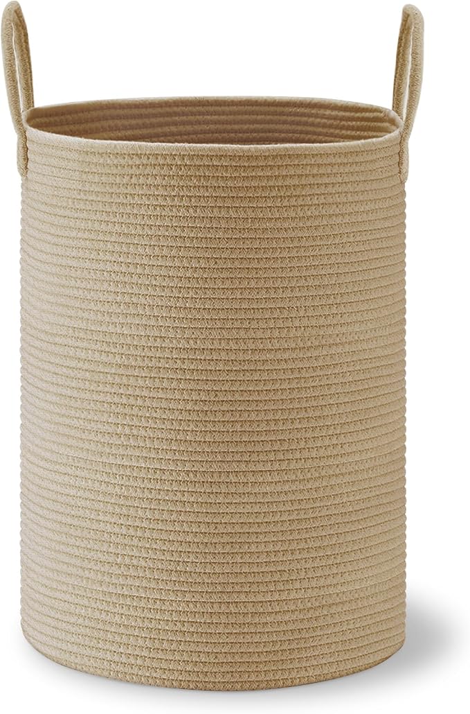 VIPOSCO Large Laundry Hamper, Tall Woven Rope Storage Basket - Image 8
