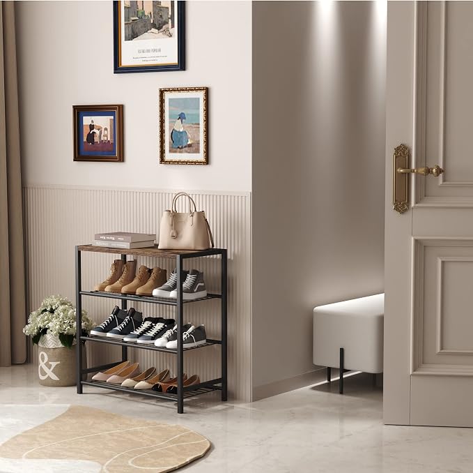 HOMEFORT 4-Tier Shoe Rack Organizer, Shoe Tower - Image 4
