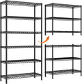 6 Tier Adjustable Storage Shelves, Heavy Duty Metal Utility Shelf 1500LBS by Golpart