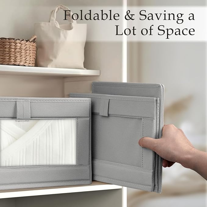 Criusia 6 Pack Linen Closet Organizers and Storage, Large Linen Closet Baskets - Image 5