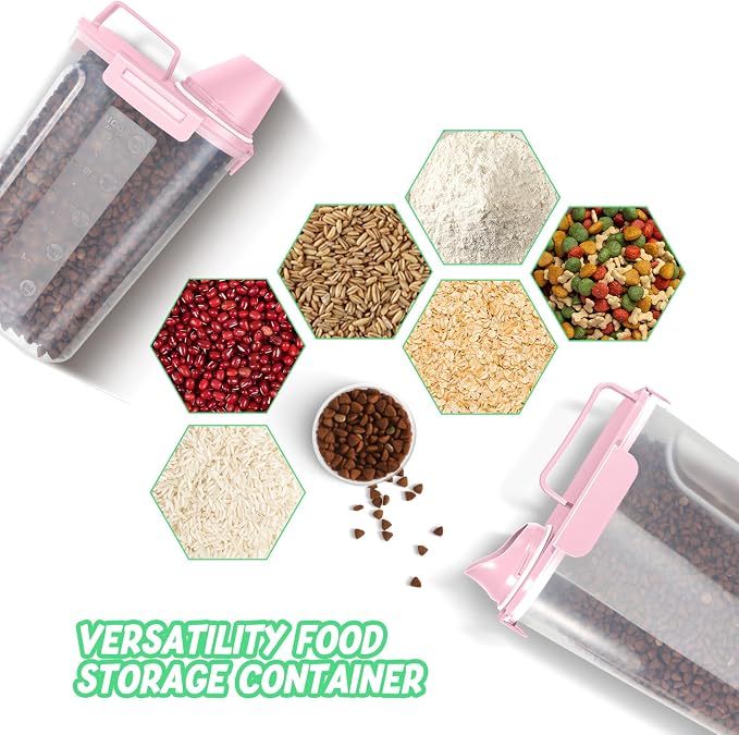 3+5Lbs 2Pack Small Cat Dog Food Storage Containers BPA Free, Airtight Pet Food - Image 7