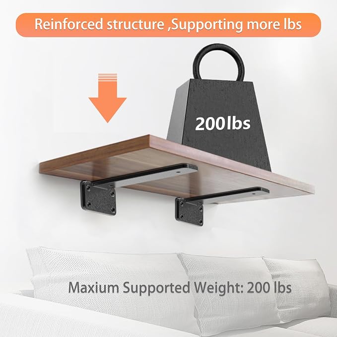 L Shelf Brackets10 inch, Industrial Modern Floating Shelf Support - Image 5