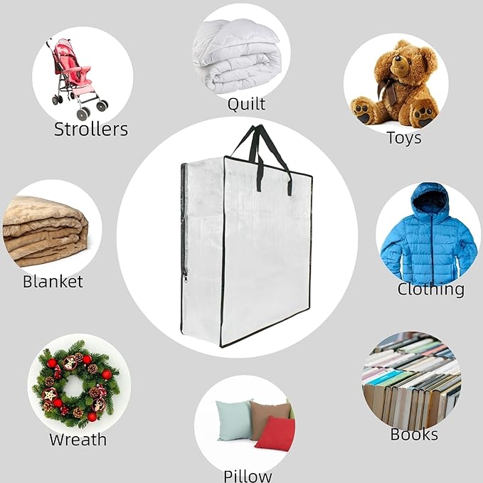 GONGKANGYUAN 25 Gallon Large Clear Storage Bags - Image 7