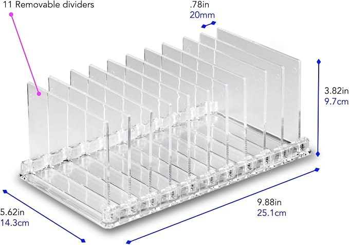BY ALEGORY Acrylic Makeup Storage Eyeshadow Palette Organizer w/Removable - Image 6